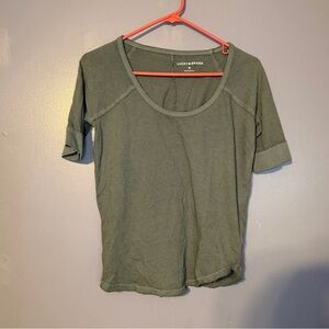 Lucky Brand Olive Green Short Sleeve Top – Size Medium